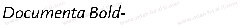 Documenta Bold字体转换